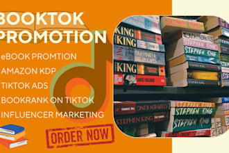promote your book on booktok and run viral tiktok ads for amazon KDP sales