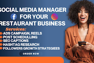 be your social media manager for restaurant, hotel kitchen, bar, airbnb, resort