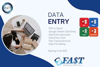 do data entry formatting  and data entry clerk