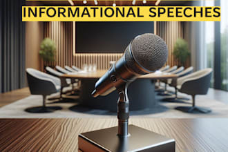 write academic and informational speeches