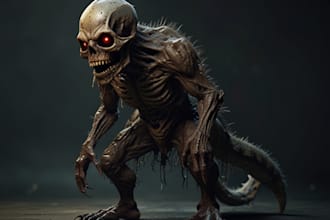 model a scary creature or character for your horror game