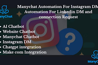 social media ai chatbot automate manychat instagram dm, linkedin dm connection