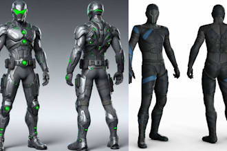 design 3d cosplay wearable armor of you favourite character