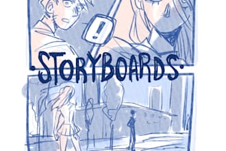 do storyboards of your comic  animation film or spot