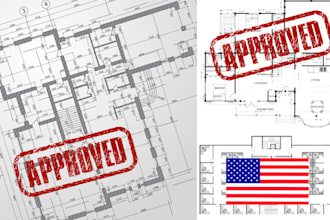 do architectural drawing, mep drawing for city permit and floor plan, pe stamp