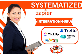 do trello clickup zoho integration  monday crm asana workflow zapier automation