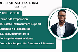 prepare irs from 1041 for estate or trust income