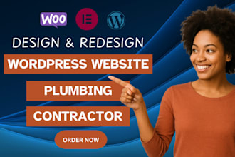 design plumbing, contractor, hvac, construction, handyman wordpress website