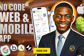 build no code mobile web app mvp in bubble, adalo flutterflow and glide