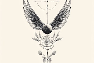 do small, minimalistic, ornamental fine line tattoo design
