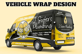 do unique car wrap design, van wrap design, vehicle wrap design, truck wrap