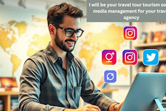be your travel tour and tourism social media manager for your travel agency
