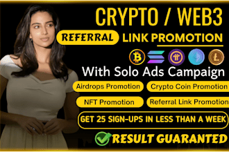 do solo ads cryptocurrency coin web3 nft affiliate referral link MLM promotion