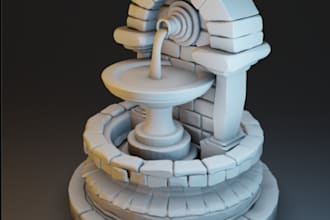 do 3d board game diorama,fantasy scenery hill, stylized toy and prop,3dprint,stl