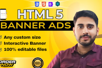 create professional html5 banner ad from your design