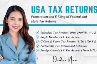 prepare personal tax return filing, business tax 1120, 1040, llc tax extension