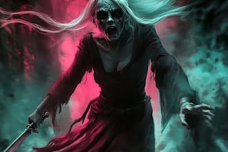 design a fantasy or horror character illustration