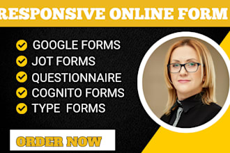 design responsive online form using type form google form online survey