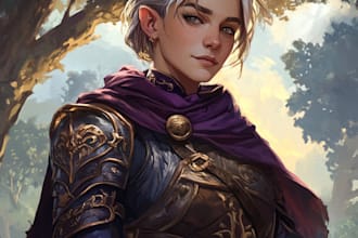 do paint your dark fantasy dnd character illustration