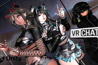 create custom vrchat avatar 3d model nsfw furry vrc character fursona, humanoid