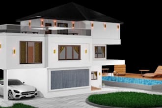 do 3d modeling architecture with interior design exterior rendering furniture