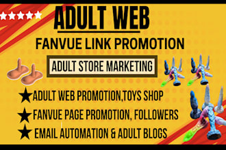 do adult web promotion, ai fanvue traffic, erotic adult toys, shopify promotion