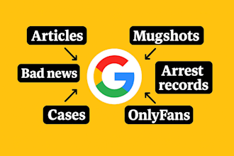 remove mugshots, delete negative links,false news erase bad article in google