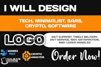 design tech minimalist saas crypto software logo for brands
