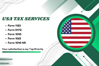 professionally prepare and e file US tax returns, 1040, 1120, 1065, 1120s