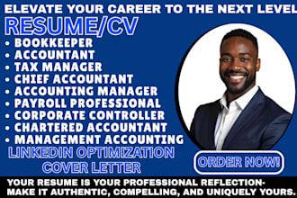 write finance resume, accounting, business analyst, investment, tax manager cv