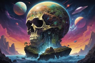 illustrate album cover art or single cover art