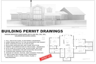 draw floor plans, mep, framing, foundation build for city permit