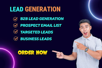 b2b lead generation, linkedin lead generation and build a prospect email list