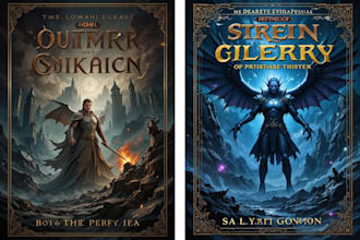 create professional fantasy book cover and sci fi book cover