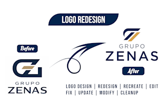 fix, redesign, edit, or improve your existing logo professionally