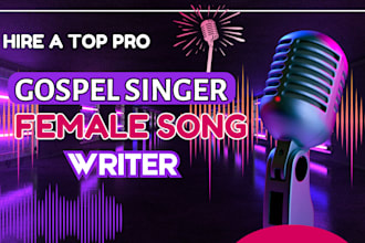 create gospel song soulful choir worship song songwriter vocalist singer