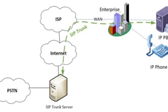 arrange sip user, sip routes and sip trunks for USA