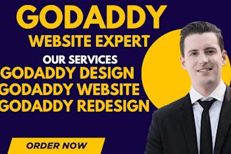 develop godaddy website design or redesign godaddy expert