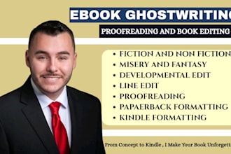 write and edit  fanfiction science fiction nonfiction short stories for kdp
