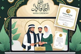 arrange your online nikah ceremony with certificate by imam and witnesses