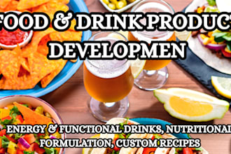 formulate unique food recipes beverages and energy drinks