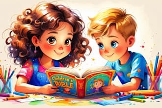 design children book bible book story kid picture book amazon KDP book cover