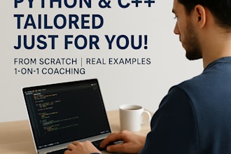 teach python and cpp from scratch, personalized programming lessons