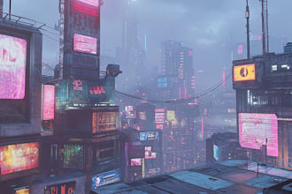 make cyberpunk sci fi background art illustration