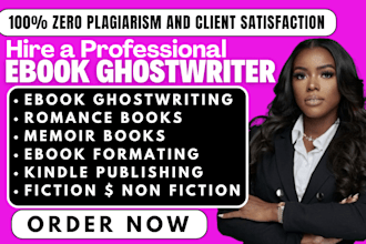 ebook ghostwriter romance memoir fiction non fiction kdp self help ebook writer