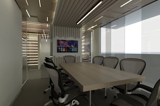 do 3d architectural rendering for office and workspace