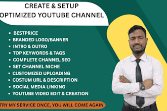 make a youtube channel and set it up