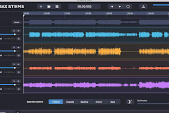 create beat instrumental rock country jazz gospel song remove stems from song