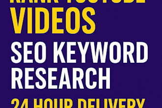 do youtube SEO keyword research to rank your videos fast