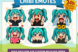 create cute and custom twitch emotes for your channel